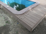 монтаж террасной доски Good Cover линейки Стандарт вокруг бассейна и рядом с бассейном