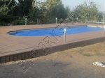 Монтаж, укладка декинга из ДПК вокруг бассейнов и рядом с бассейном