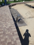 Турбаза Волжино - монтаж террасной доски ДПК, выход на пляж и возле моек