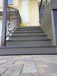 Укладка террасной доски и ступеней из ДПК Good Cover на веранде с лестницей