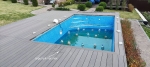 Монтаж подиума для бассейна с встроенными декоративными грядками из террасной доски ДПК Good Cover Стандарт
