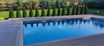 Укладка декинга цвет венге Good Cover рядом с бассейном