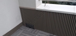 Монтаж фасадных 3D пенелей из ДПК Outdoor и модульного паркета Woodvex